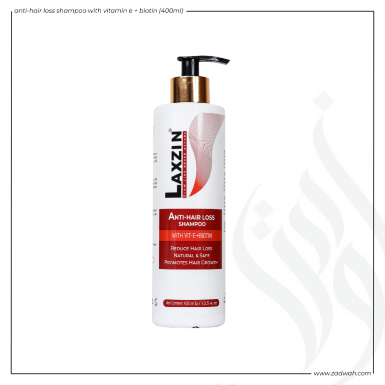 zadwah - laxzin - anti-hair loss shampoo with vitamin e + biotin (400ml) n