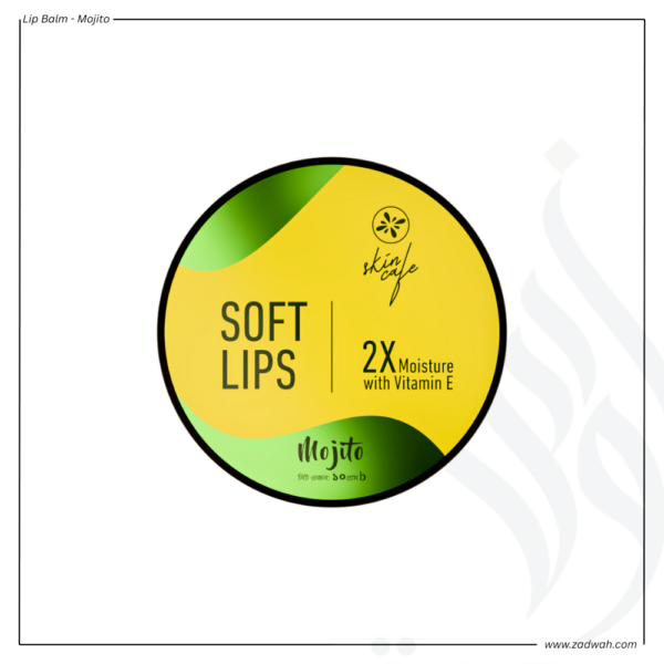 zadwah - skin cafe - soft lips lip balm - mojito (front) n