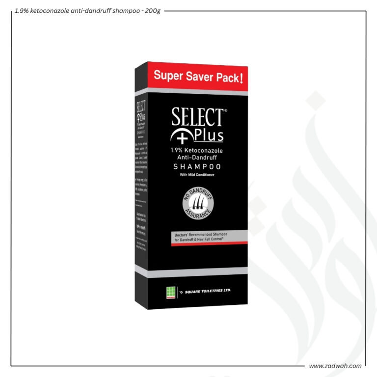 zadwah - select plus - 1.9% ketoconazole anti-dandruff shampoo - 200g n
