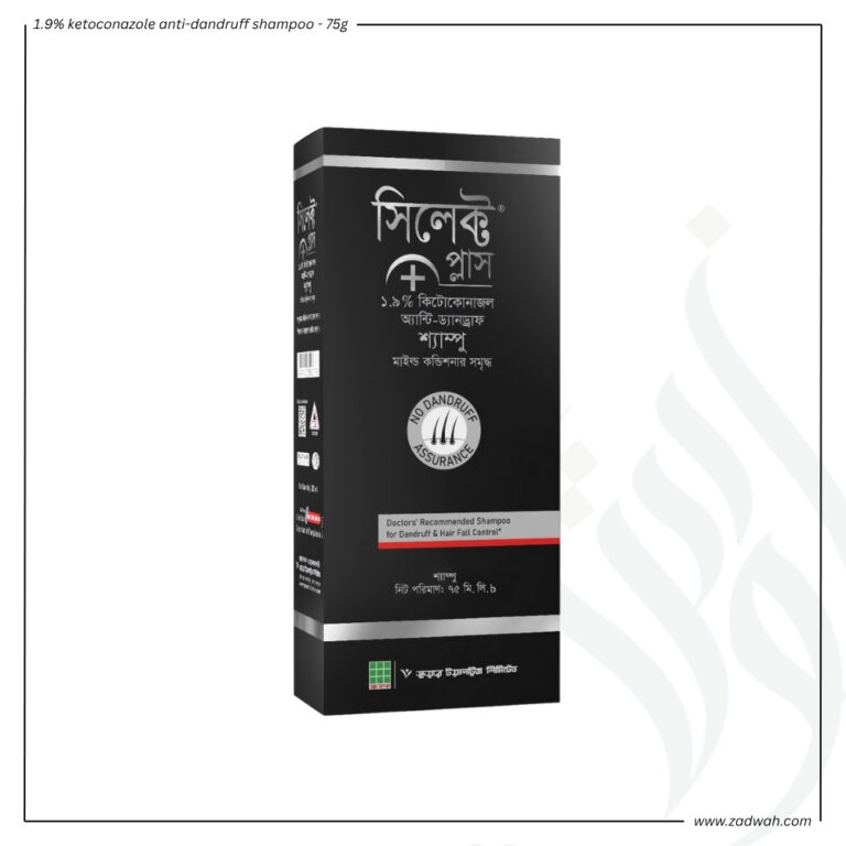 zadwah - select plus - 1.9% ketoconazole anti-dandruff shampoo - 75g n
