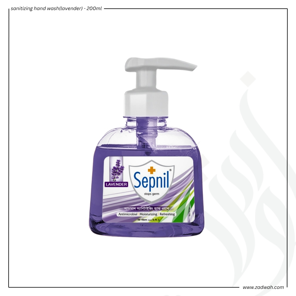 zadwah - sepnil - sanitizing hand wash(lavender) - 200ml n zadwah - sepnil - sanitizing hand wash(lavender) - 200ml n