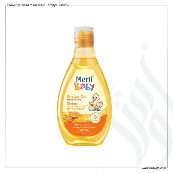 zadwah - meril baby - shower gel head to toe wash - orange (100ml) n