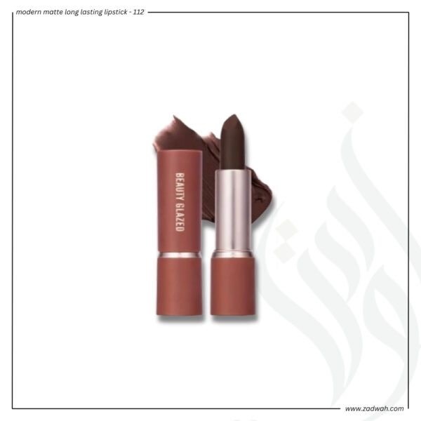 zadwah - beauty glazed - modern matte long lasting lipstick - 112n