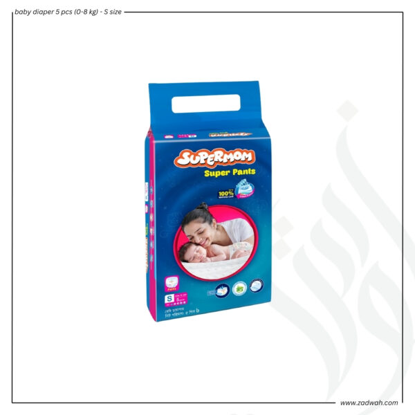 zadwah - supermom - baby diaper 5 pcs (0-8 kg) - S sizen