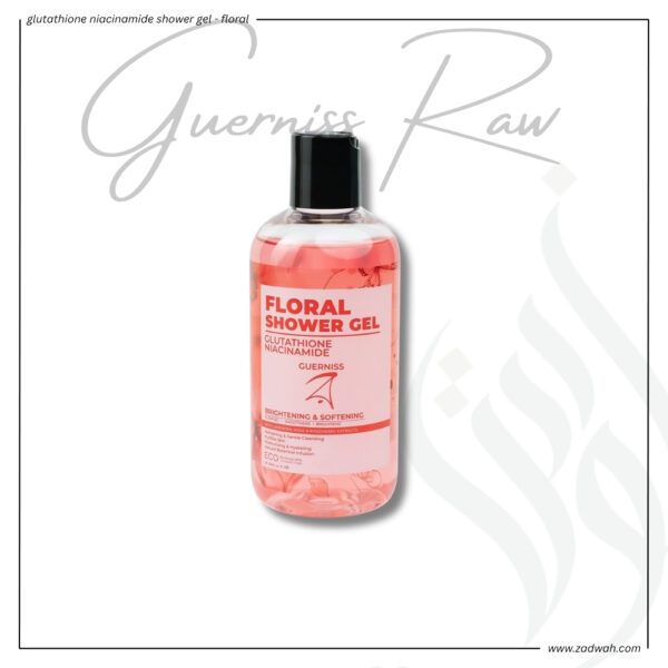 zadwah - guerniss raw - glutathione niacinamide shower gel - floral