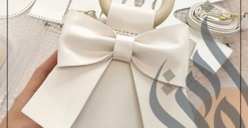 zadwah - premium imported bow shaped mini bag (white)