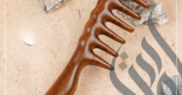 zadwah - pure sandalwood imported handled hair comb - wide teeth