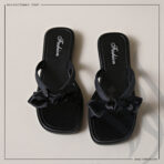 zadwah - zadwah - bow-knot slippers - black
