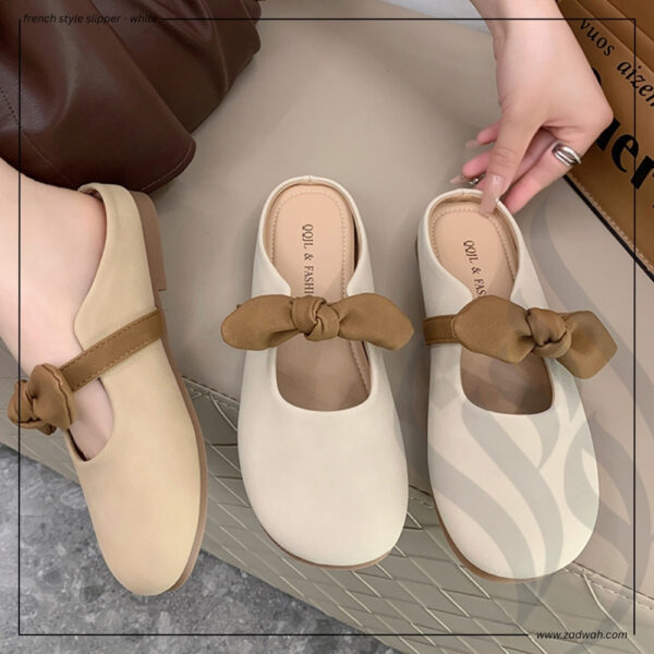 zadwah - zadwah - french style slipper - white