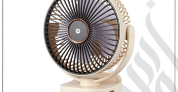 zadwah - dp - portable table fan (7638) - cream