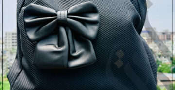 zadwah - big bow design stylish bag - black