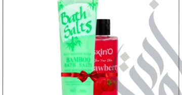 zadwah - fasmc - bath salts body massage scrub (bamboo) with free skino shower gel