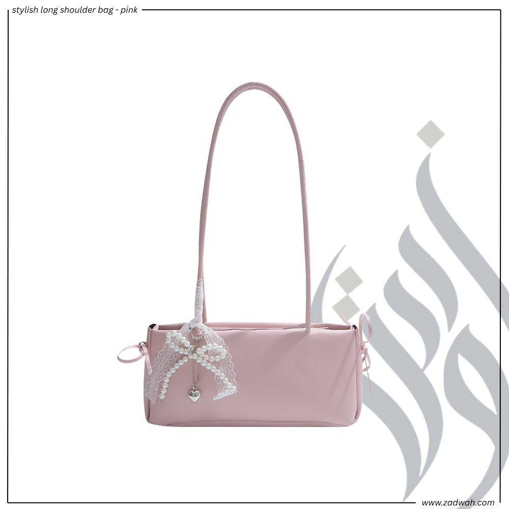 zadwah - stylish long shoulder bag - pink zadwah - stylish long shoulder bag - pink