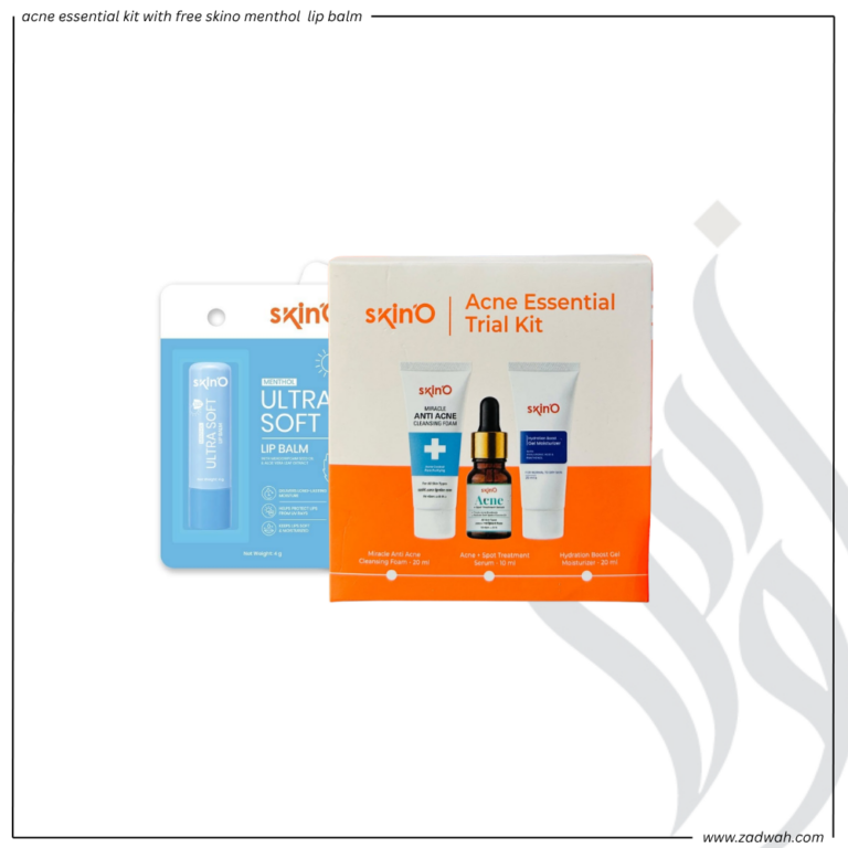zadwah - skino - acne essential kit with free skino menthol lip balm