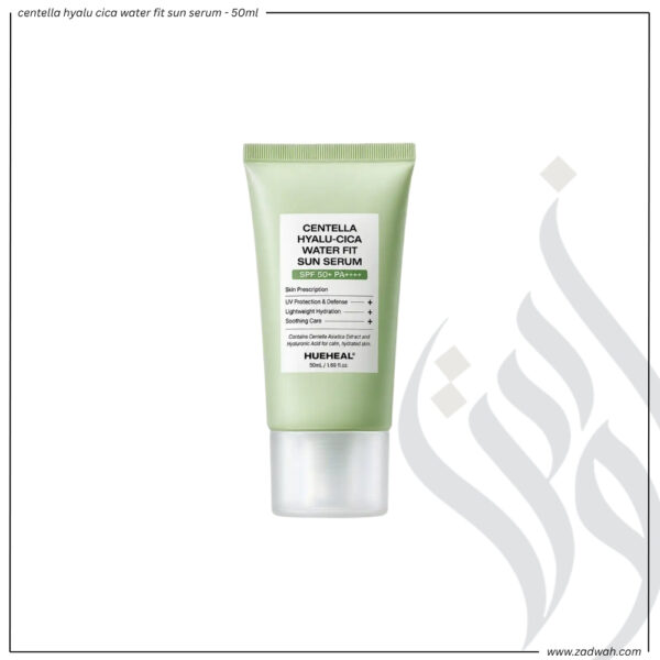 zadwah - hueheal - centella hyalu cica water fit sun serum - 50ml
